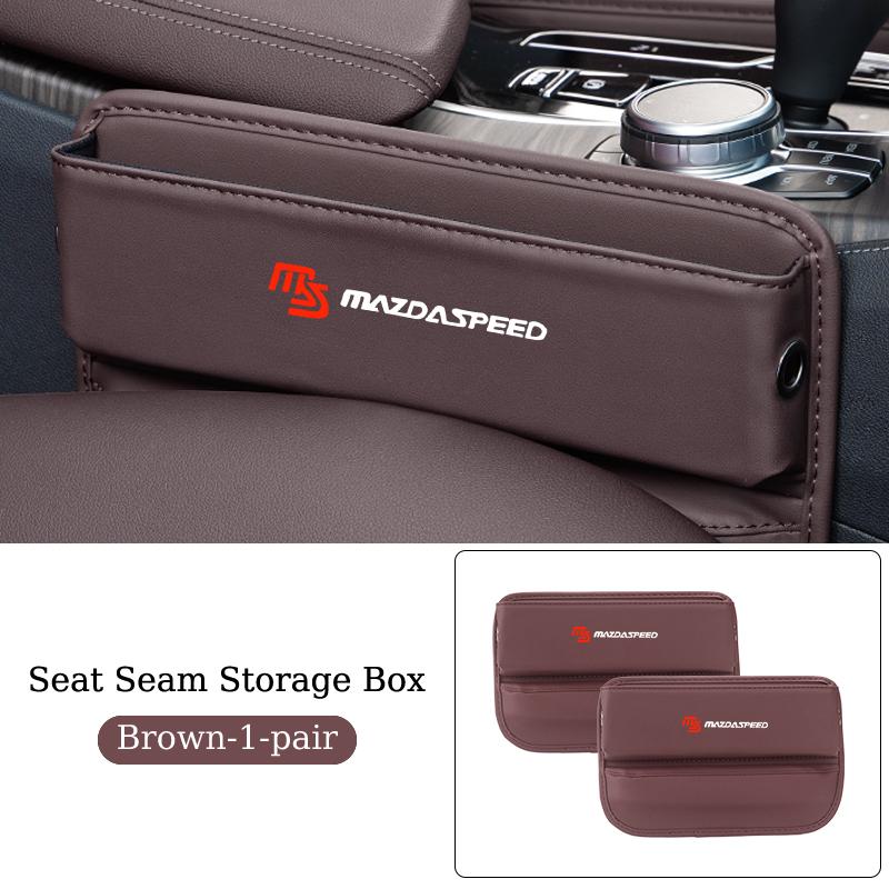 Car Seat Gap Organizer Storage Box Leather Crevice Side Pocket Accessories For Mazda 6 3 5 2 CX5 CX7 323 Demio Axela Atenza CX9 nn1