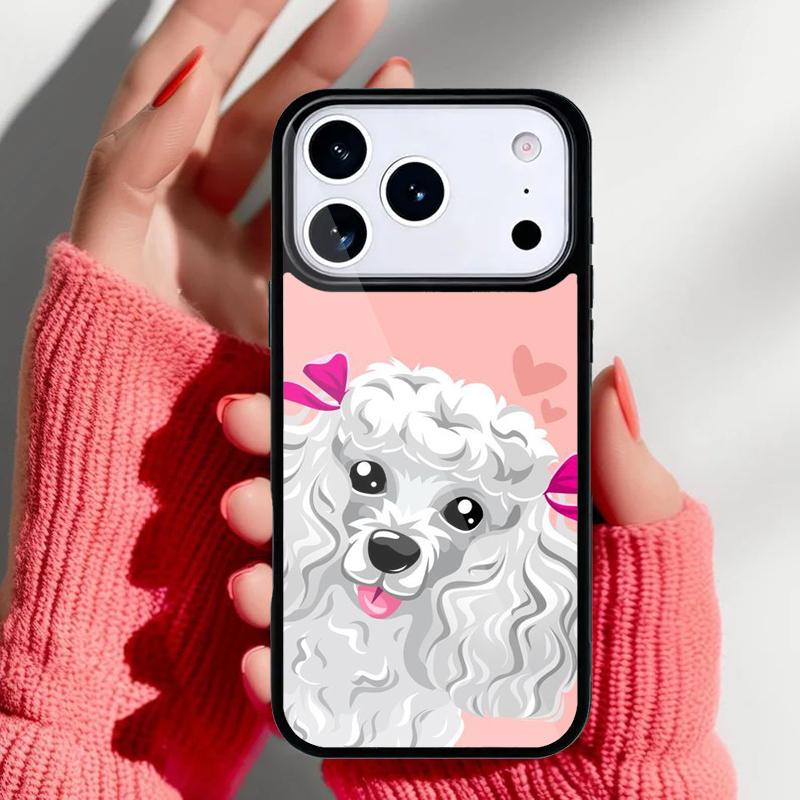 Poodle Dog Cartoon Phone Case for iPhone 17 Air 16e 15 14 13 Pro Max Back Cover for 12 11 Pro Coque