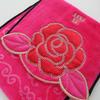 ANNA SUI Pocket Towel with Rose Rose Sanitary Pouch for Hand 14 X 28 ANNA SUI Appliqué [100% Cotton] Women, Towel, Approx. Cm, 109338-0001 (Pink)