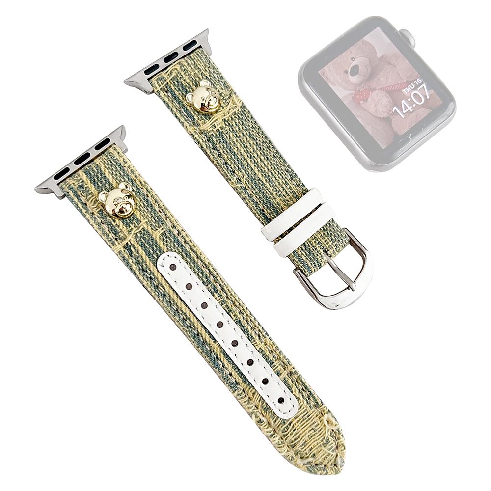 

Ремінець для Apple Watch Series 10 42мм/9 8 7 41мм/SE (2023) SE (2022) SE 6 5 4 40мм/3 2 1 38мм Джинсові ремінці для годинника Yellow