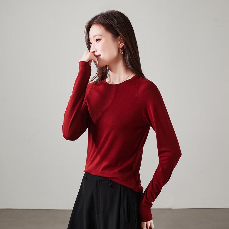 SOFSIL Damen Slim Fit Langarm Rundhals T-Shirt