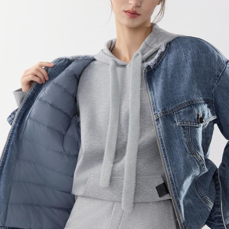 ELLE French Vintage Fashion Casual Loose Versatile Warm Long Sleeve Down Jacket Women outerwear L8WYS293