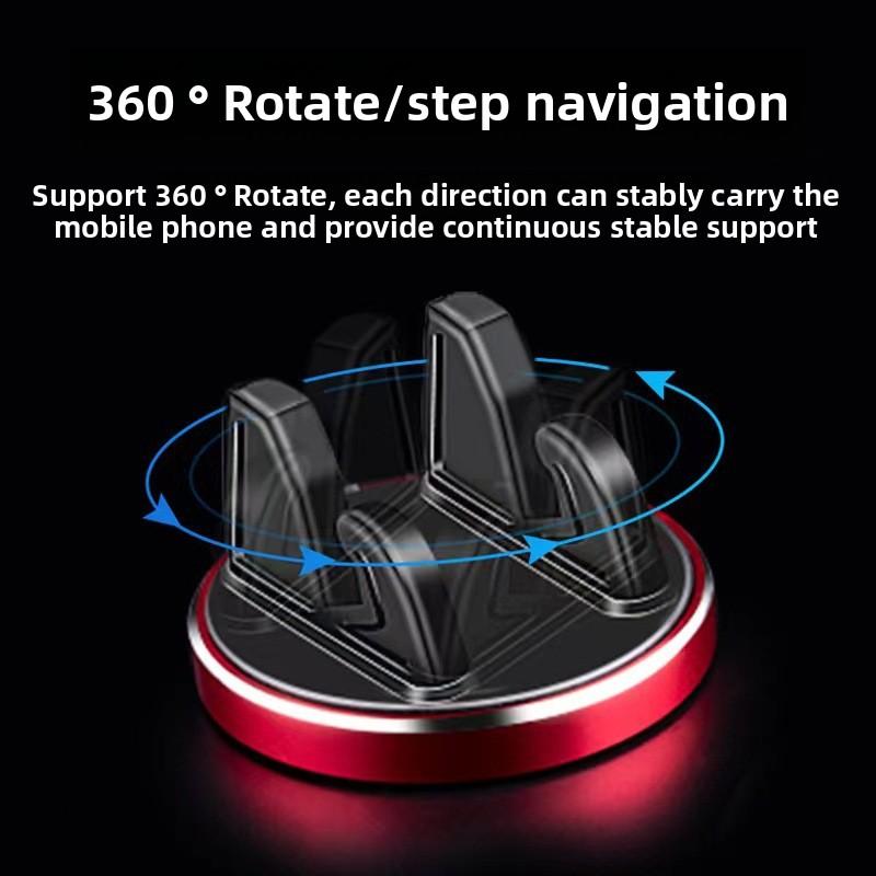 Mobile phone car bracket Aluminum alloy 360 rotating car dashboard support frame Fixed on the car, navigation driving