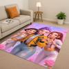3D Cartoon Kpop Demon Hunters Zoey Rumi Mira Living Room Non-Slip Area Rug Carpet for Bedroom Playroom Sofa,Home Decor Doormat