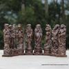 Vietnamese Agarwood Eight Immortals Sea Journey Sculpture Set - Lu Dongbin Craft Gift