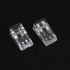 10Pcs Clip Stationery Accessories Plastic Clip Transparent Small Clip with Glue File Manual PP Clip Photo Clip