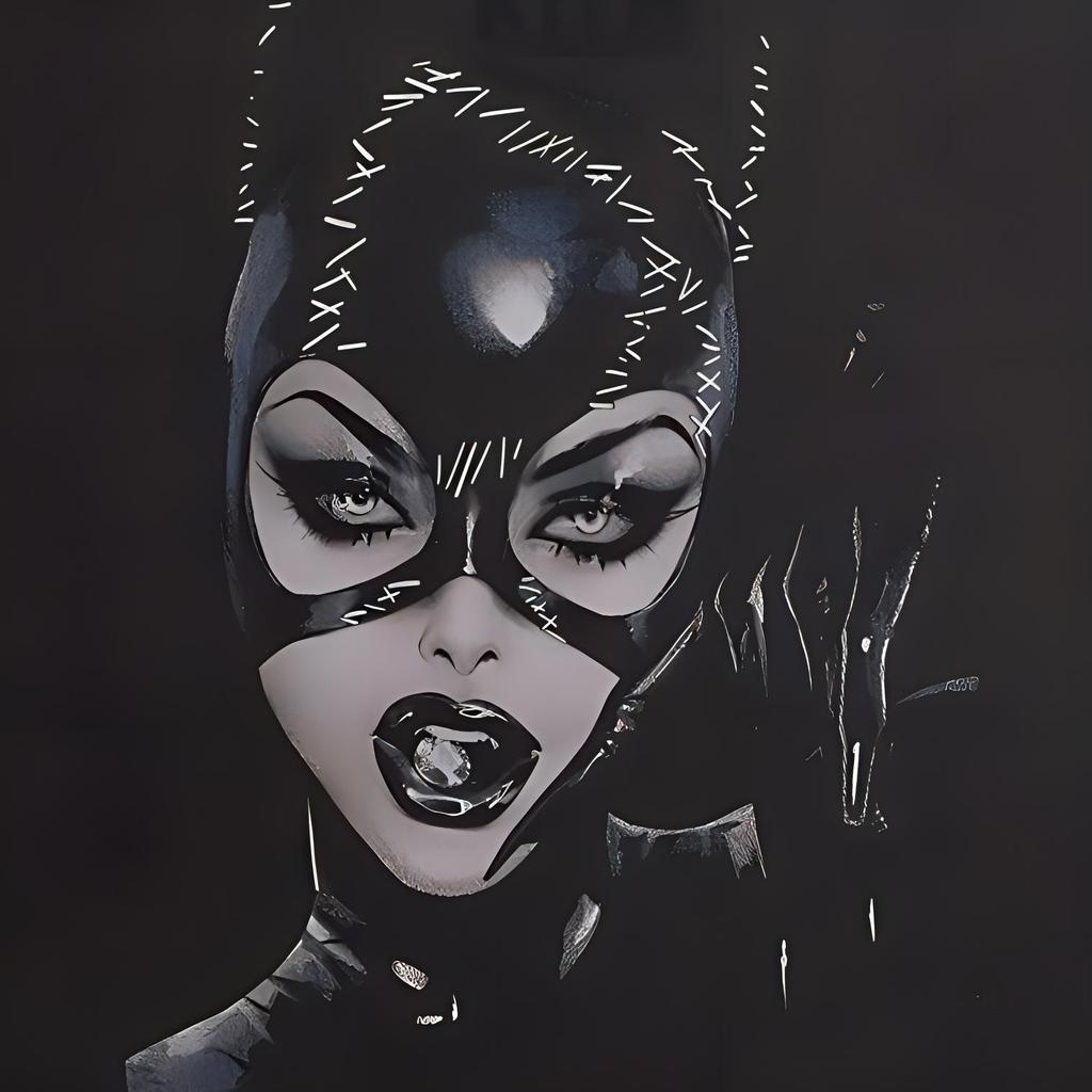 Kith x Batman Selina Kyle Vintage Tee Black Men Tops KHM032751-001