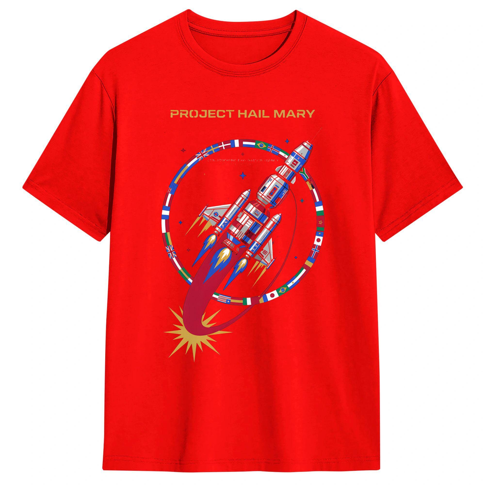 Project Hail Mary Movie Cotton T Shirt For Unisexs Summer Streetwear T Shirts Harajuku Tees Big Size Print Clothes S
