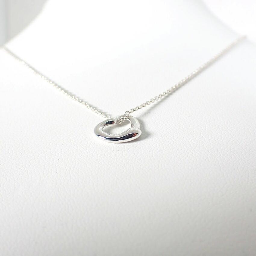 [Used] TIFFANY/Tiffany 925 Open Heart Pendant/Necklace/g464-56