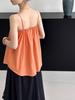 Orange Zhi 2024 Sommer Modische Lockere Einfarbige Mädchenhaftes Camisole Tanktop 1602