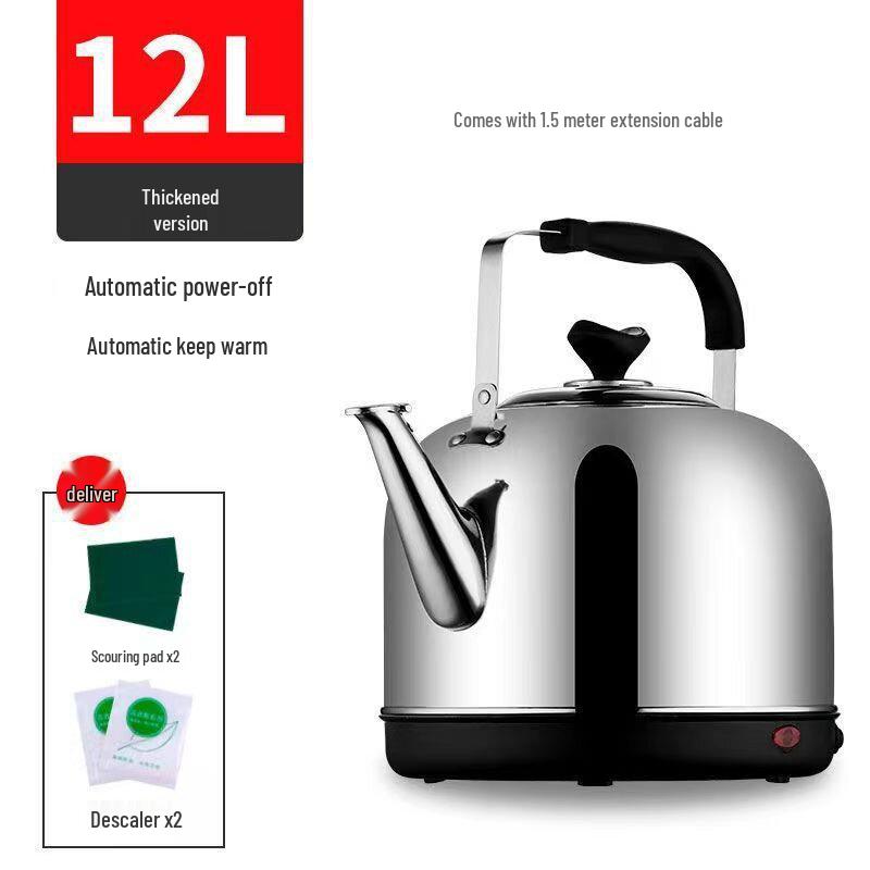 Edelstahl-Wasserkocher mit großem Fassungsvermögen, Pfeife und automatischer Abschaltung, Kostenloser Versand