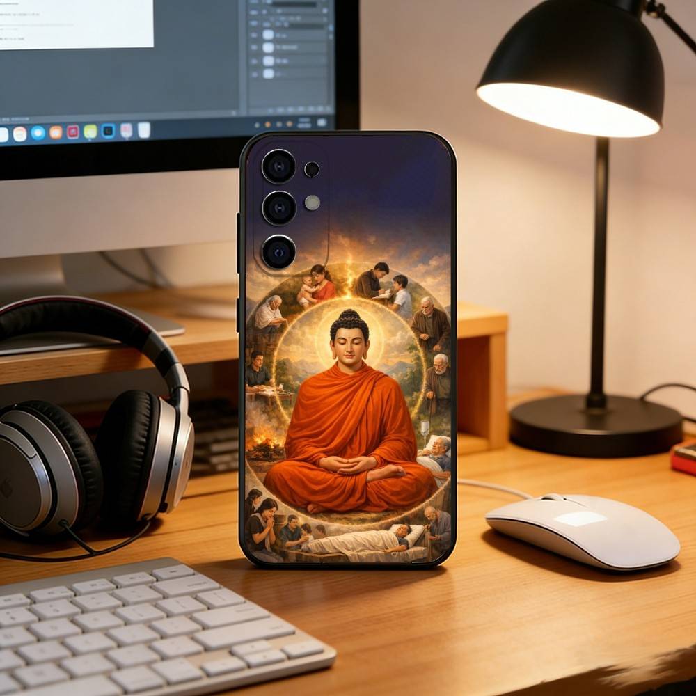 Siddhartha Gautama Phone Case For Samsung S25,S24,S21,S22,S23,S30,Ultra,S20,Plus,Fe,Soft Silicone Black Cover