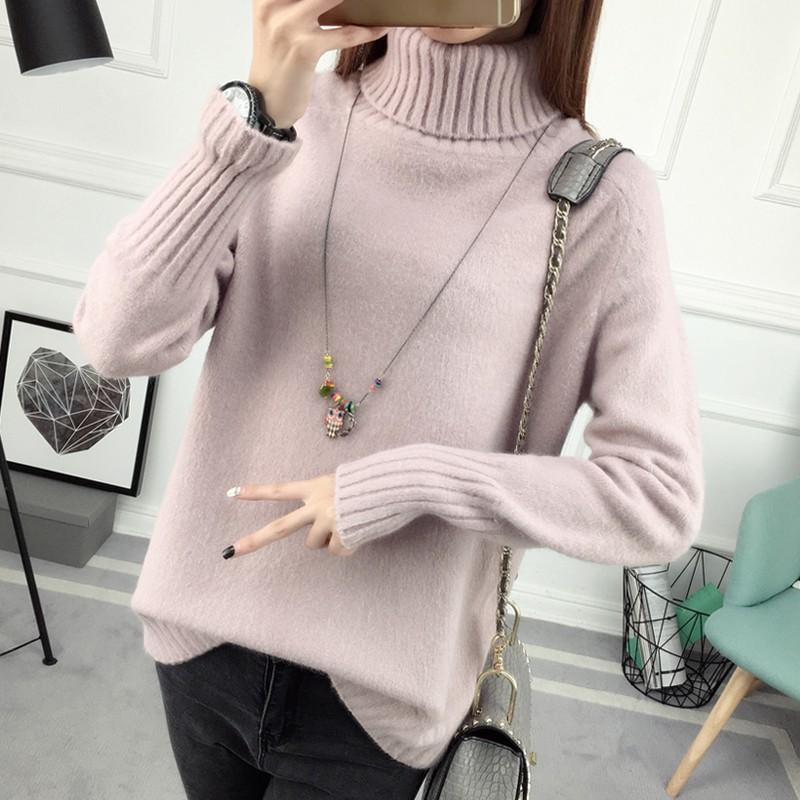 

Женский свитер с воротником, Женский топ, Женские теплые свитера с длинным рукавом, Вязаный пуловер 2XL