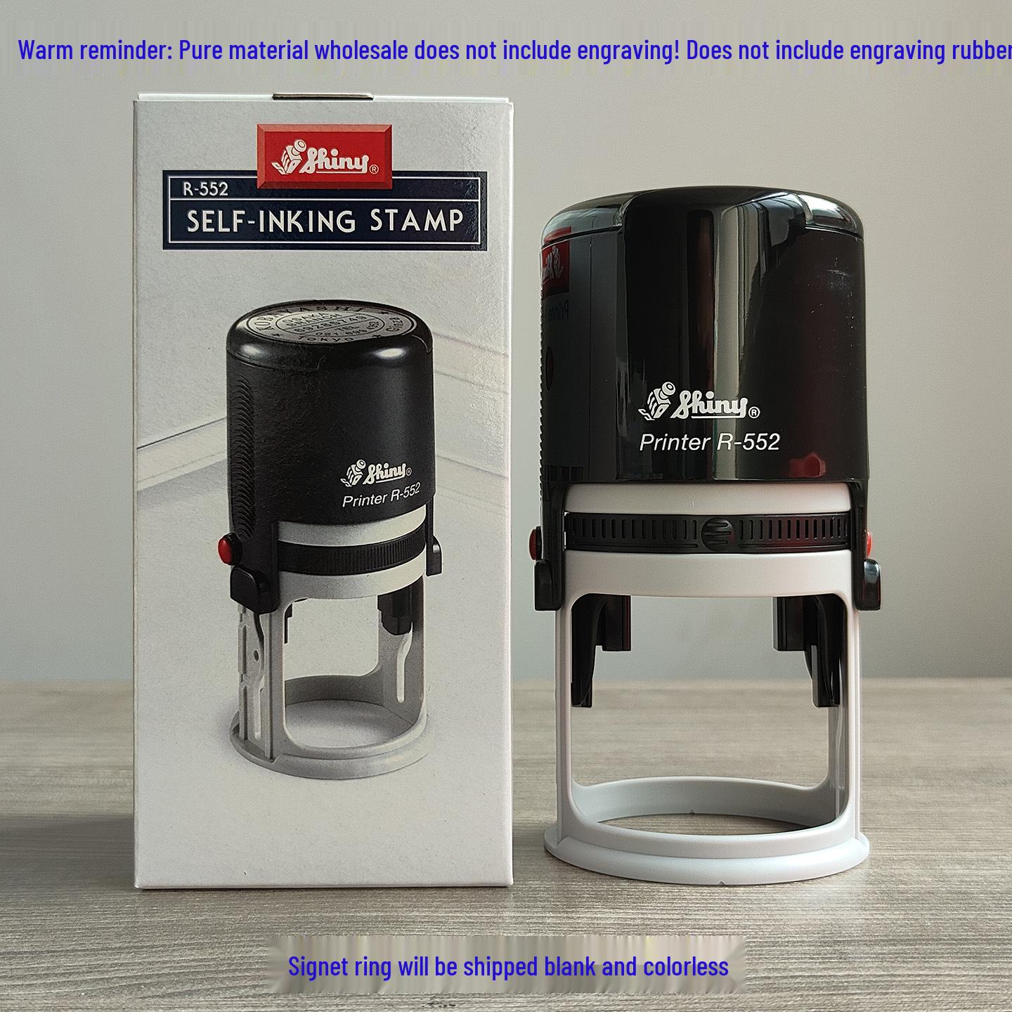 Self-Inking Custom Engraving Stamp - Automatic Flip, Creative Check-in, Shiny Material