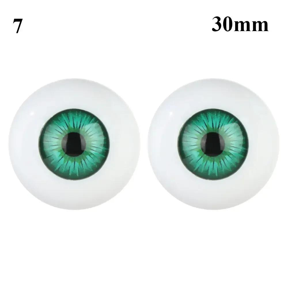 1Pair 22mm 30mm Realistic Half Round Craft Accessories Acrylic DIY Eyeballs Reborn Doll Eyes BJD Mini Easy Use Simulation