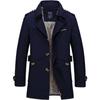 Autumn Men's Mid Length Windbreaker M-5XL Men's Jacket Casual Men's Jacket