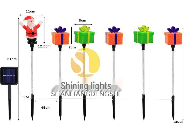 2025 Solar Weihnachts-Weihnachtsmann und Schneemann Leuchtende Lichterkette für Außendekoration