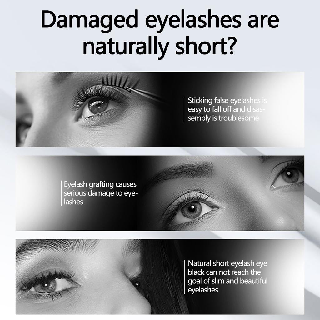 Rimel pentru extensii de gene pentru femei, volumizant, lungime incredibilă, rezistență lungă, formează cocoloașe, rimel fără coji 5g