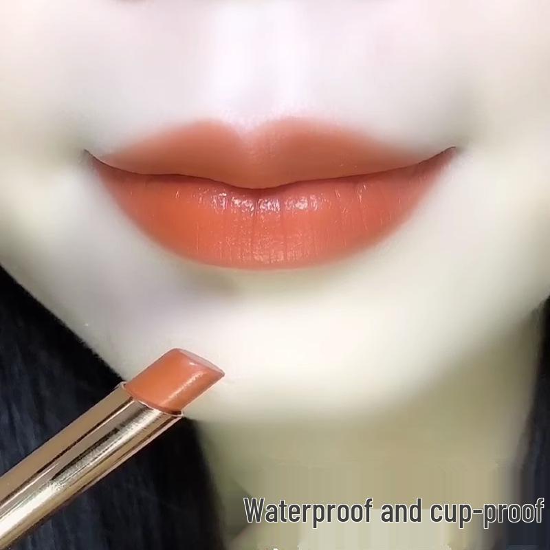 Nude Brown Rose Moisturizing Matte Lipstick: Long-lasting, Non-Fade, Non-Transfer, Non-Stick Cup.