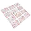 12 Sheets Valentine's Day Nail Art Stickers Red Lips Heart Shape Nail Decal Decoration