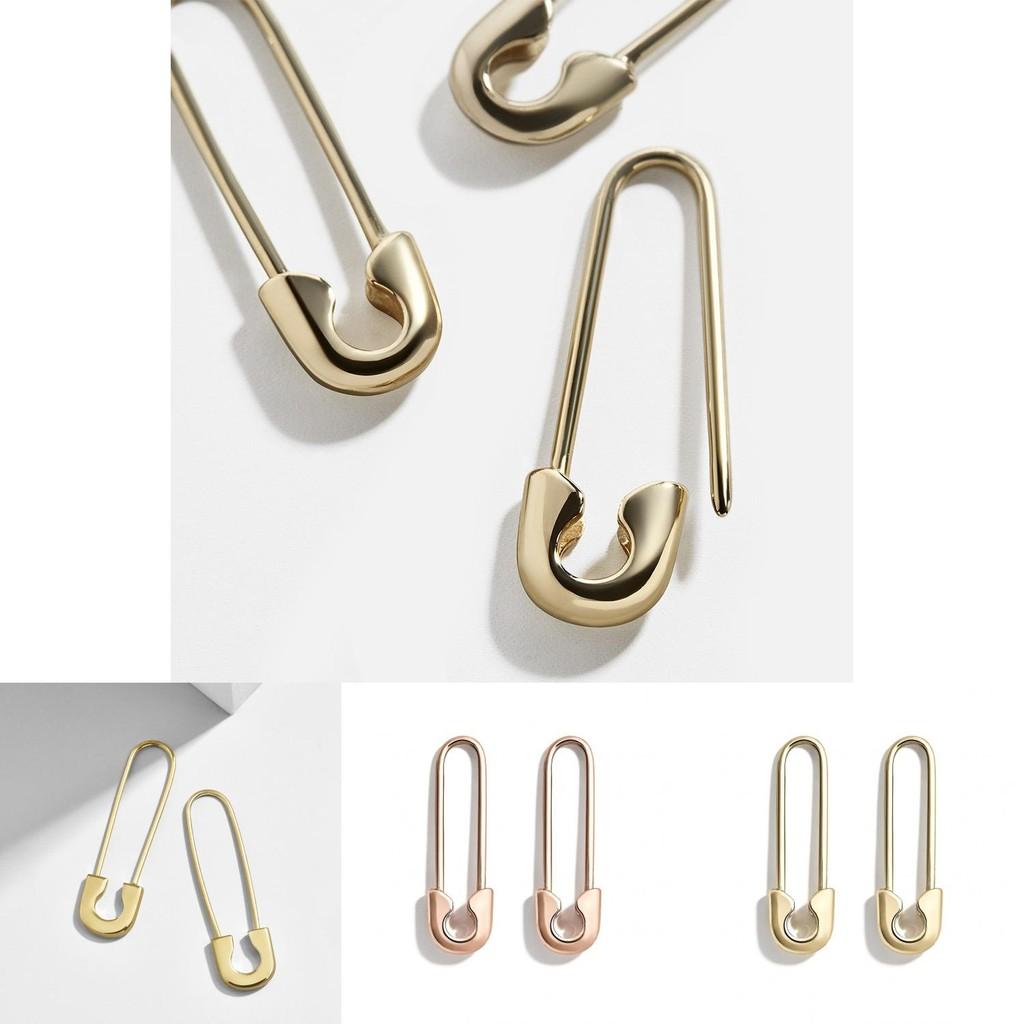 Stylish Gold And Rose Gold Metal Earrings Chic European American Design