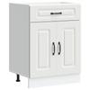 Vidaxl Kitchen Base Cabinet, Kalmar, White, Wood-based Material