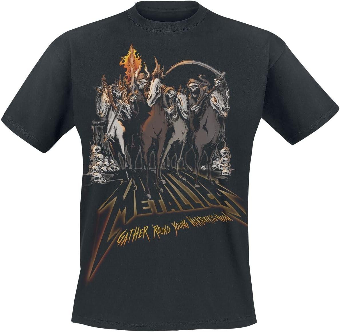 Metallica T Shirt 40Th Anniversary Horsemen Band Logo Official Mens Black XXXXXL чёрный