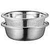 HUIHUADU 304 Stainless Steel Drain Basin & Rice Sieve