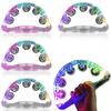 [Set of 4] LED Tambourines with Flashing Lights, Perfect for Karaoke, Events, Cheerleading, and Party Use. Includes Bells.