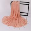 New Handmade Pearl Chiffon Scarf With Copper Tube For Women