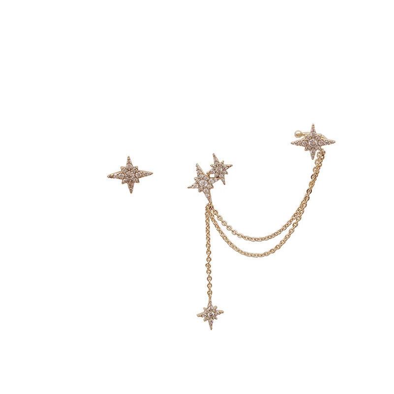 One-piece Star Ear Cuff Earrings