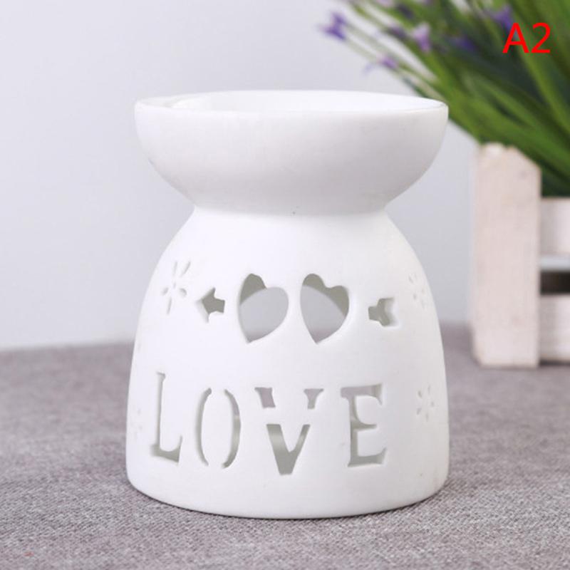 Ceramic Crafts Aroma Burner Handmade Hollow Flower Pattern Essential Oil Burner Candle Lamp Many Style HomeOffice Crafts Decor