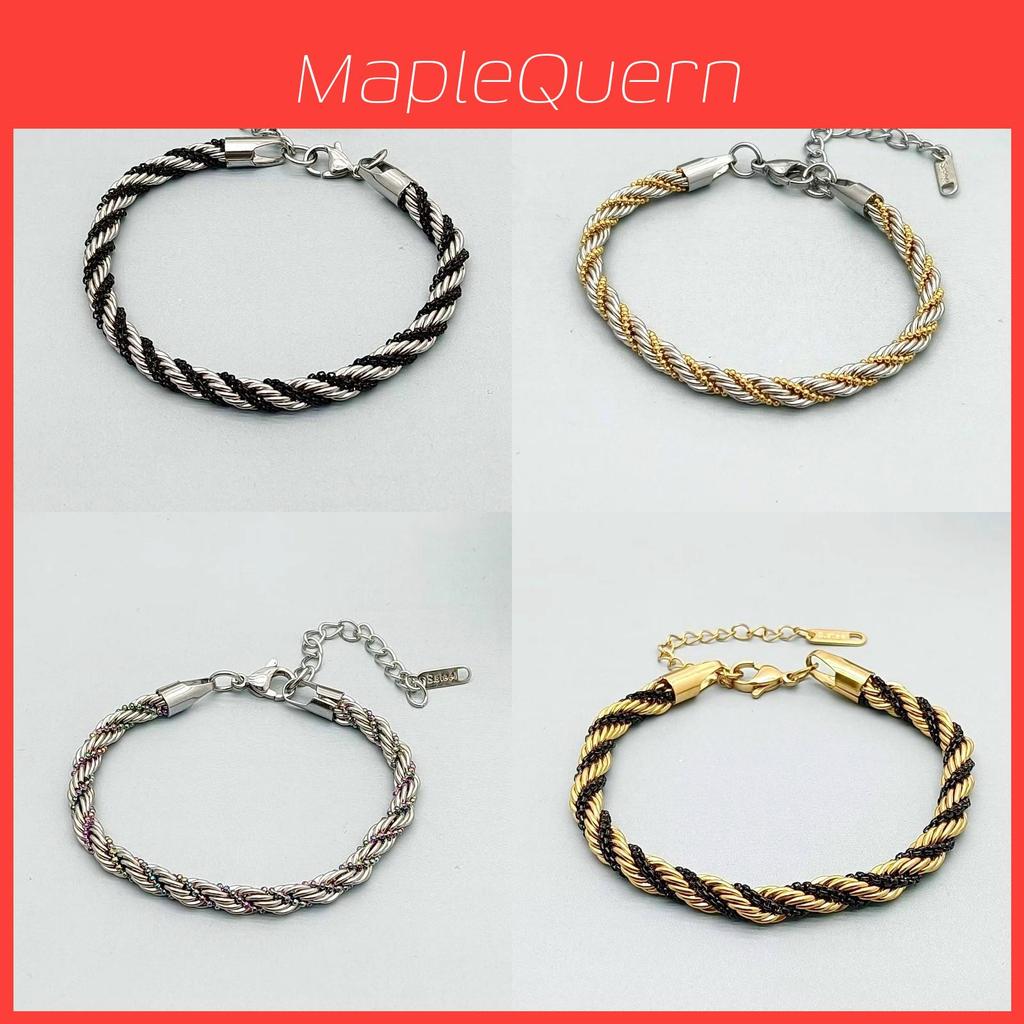 Titanium Steel Geometric Women Bracelet With Gold Plating For Fashion Gift