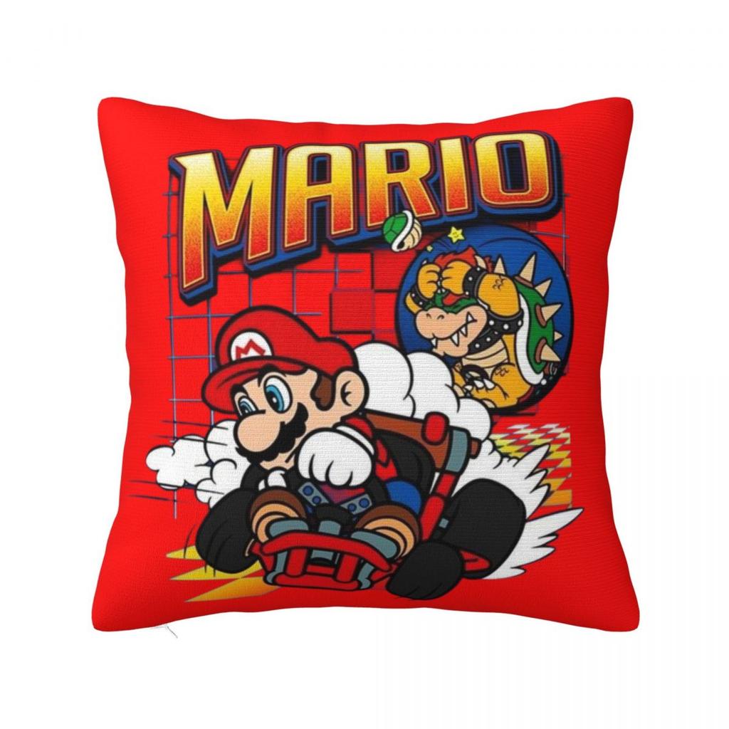 Super Marios Cup Collection Pillowcases Polyester Bed Car Cushion Cover Funny Home Decoration Pillowcase 40*40