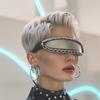 Cyberpunk Rivet Eyeglass Chain: Trendy, Fashionable, Cool Party Sunglasses for Annual Meetings