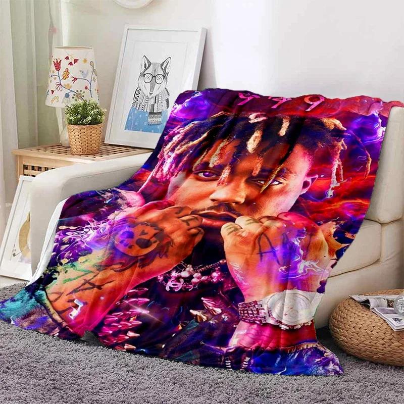 HD Juice WRLD 999 3D Legende Rapper Star Weiche Plüschdecke, Flanell-Überwurfdecke für Wohnzimmer Schlafzimmer Picknick Bett Sofa Abdeckung