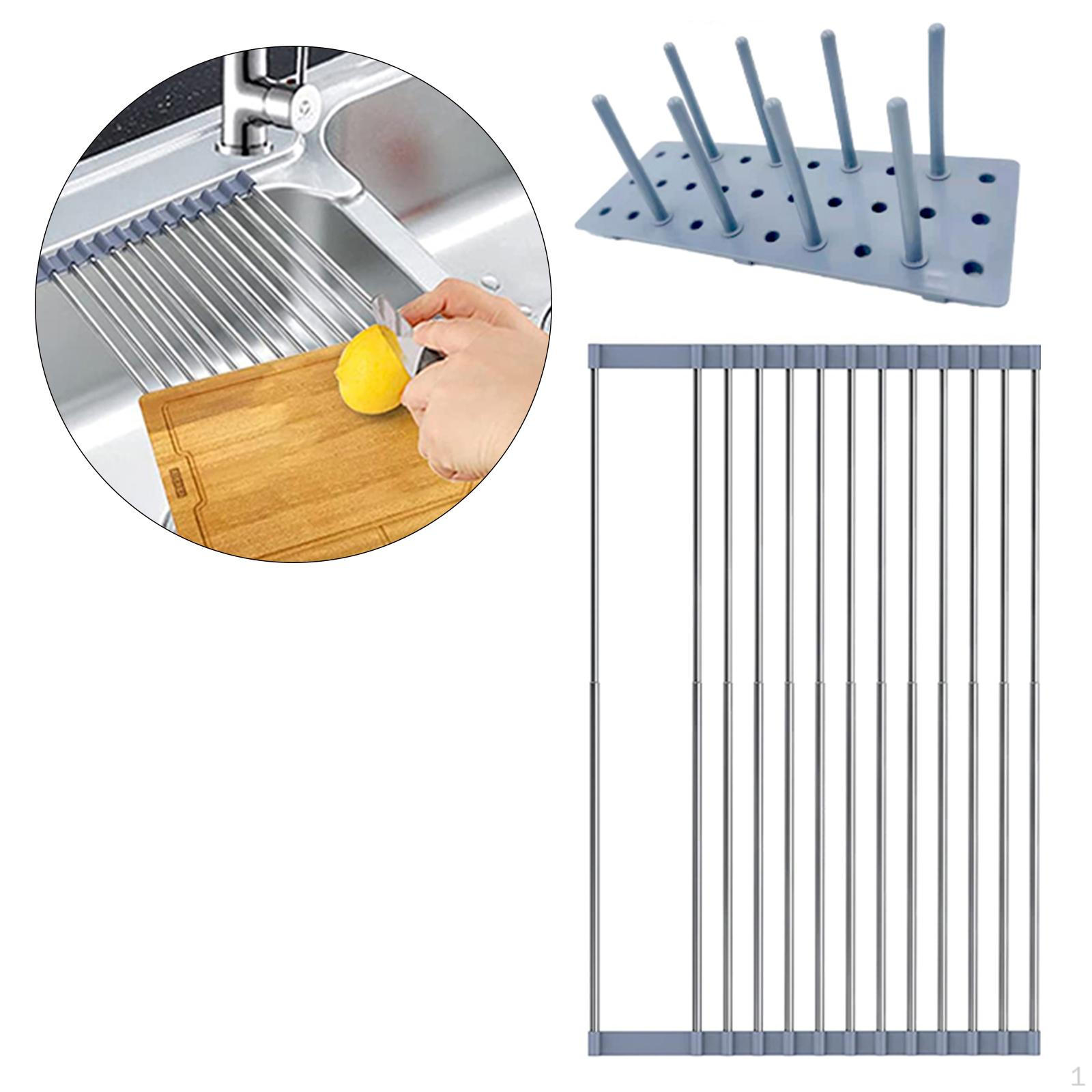 Dish Drying Rack Drianer for Kitchen Rolling Drainer Storage Saving Filter Cup Holder 1170₽