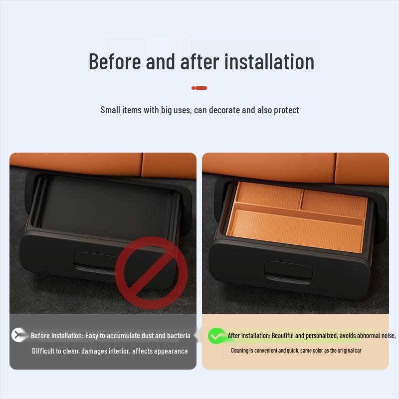 Rear Seat Under Storage Box Organizer for 25 YU7 Models - Car Interior Accessory