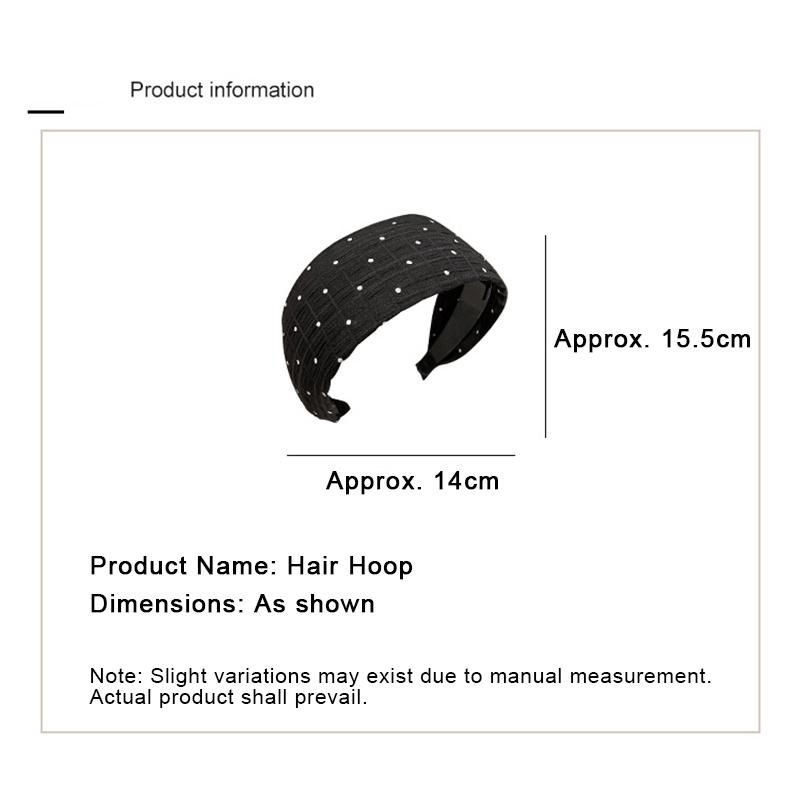 Polka Dot Wide Headband For Women - 2026 Spring/Summer Volumizing Non-Slip Hair Accessory