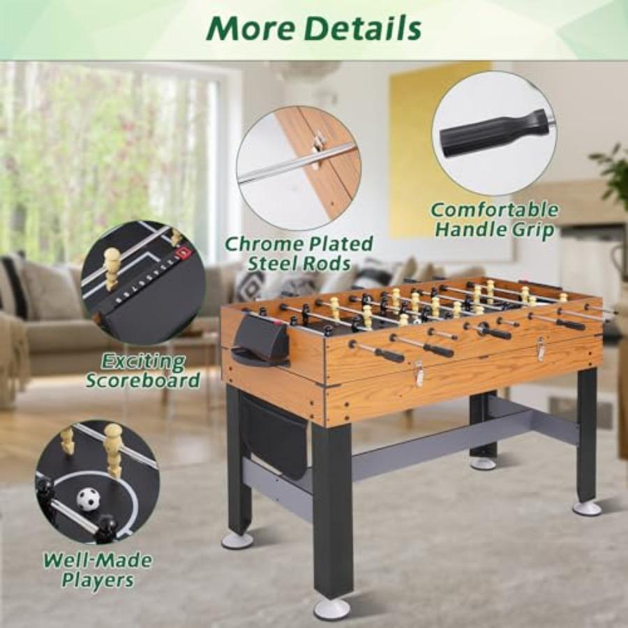 4in1 Multi Game Table 54 Combination Game Table Set for Adults Combo Game Table for Home Game Room with Soccer Billiards Tablet