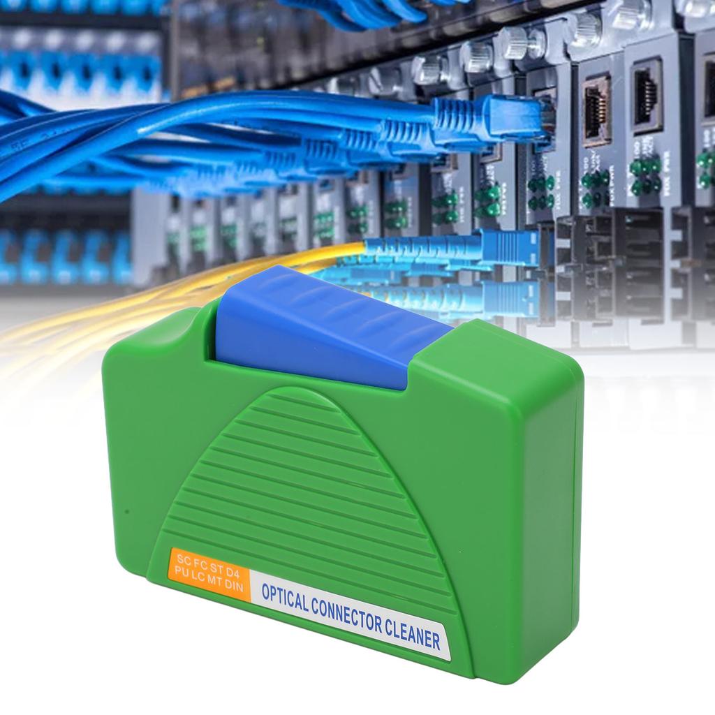 Fiber Optic Cleaning Box Efficient Optical Fiber Connector Cleaner ABS Portable Optic Clean Box for SC FC ST LC