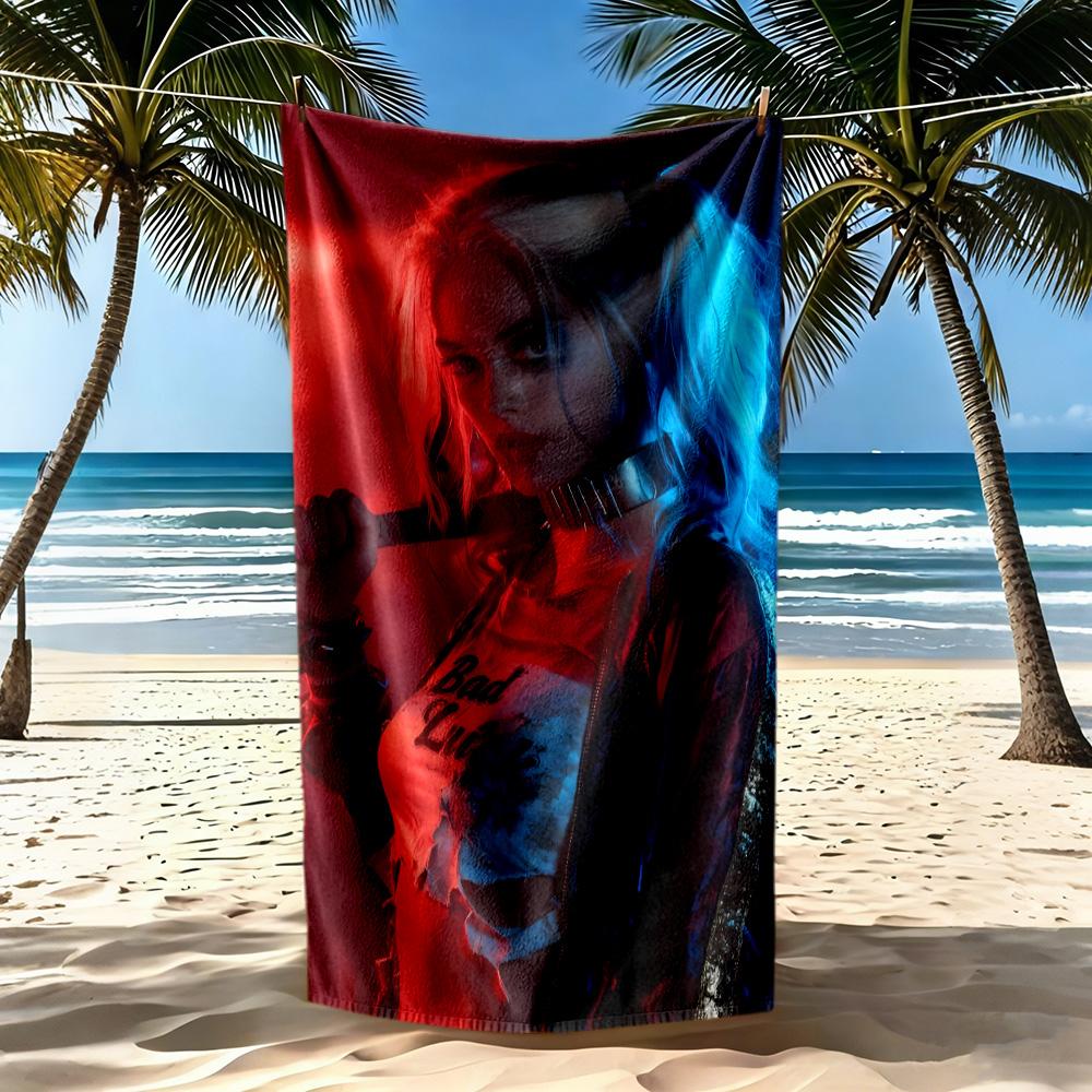 Bad Luck Joker Theme Beach Towel Soft Durable Quick-Dry Comfortable Lightweight Suitable for Sports, Travel, Swimming, Yoga, Bathroom, Beach, And Pool