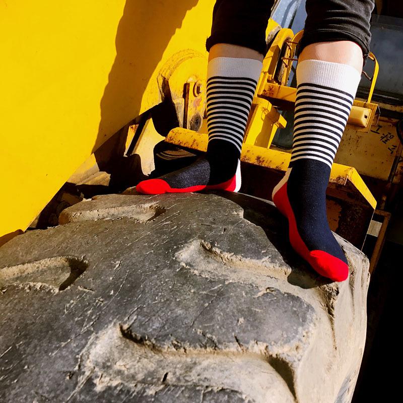 Fashion Socks Colorful Summer Men Socks Stripe Business Cotton Socks Novelty Dress Casual Crew Socks