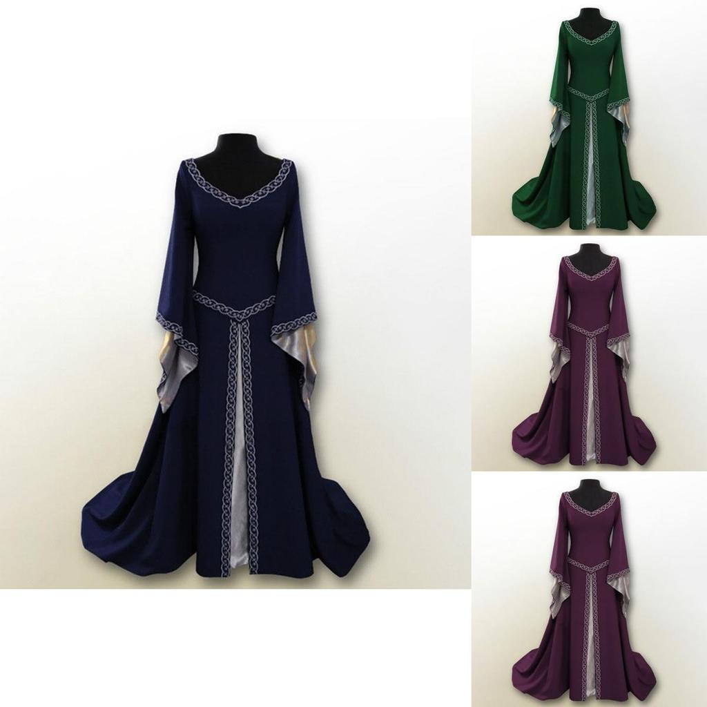 Bezauberndes Mittelalterliche Renaissance Damen Vintage Gewand Kleid Für Fantasy-Veranstaltungen Und Partys
