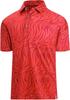Stylish short-sleeve polo shirt with abstract pattern, versatile for casual and active wear.