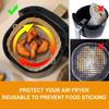 20cm Silicone Basket Reusable Air Fryer Pan Oven Baking Silicone Tray Airfryer Pot Pan Liner Mold Pizza Fried Chicken Tools