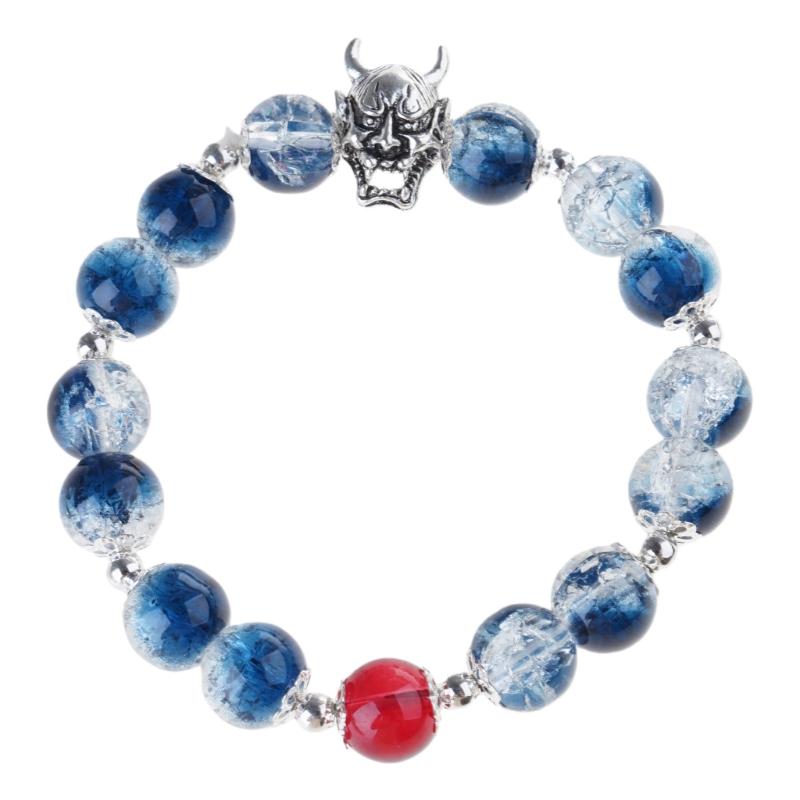 

Glass Beaded Handchain Bracelet Handmade Mask Pendant Wristchain Unisex Jewelry Accessories for Party Wear 1