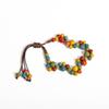 Handgewebtes Buntes Keramikperlen-Armband Verstellbares Wachskordel Böhmischer Ethnischer Handgemachter Schmuck für Paare und Freunde