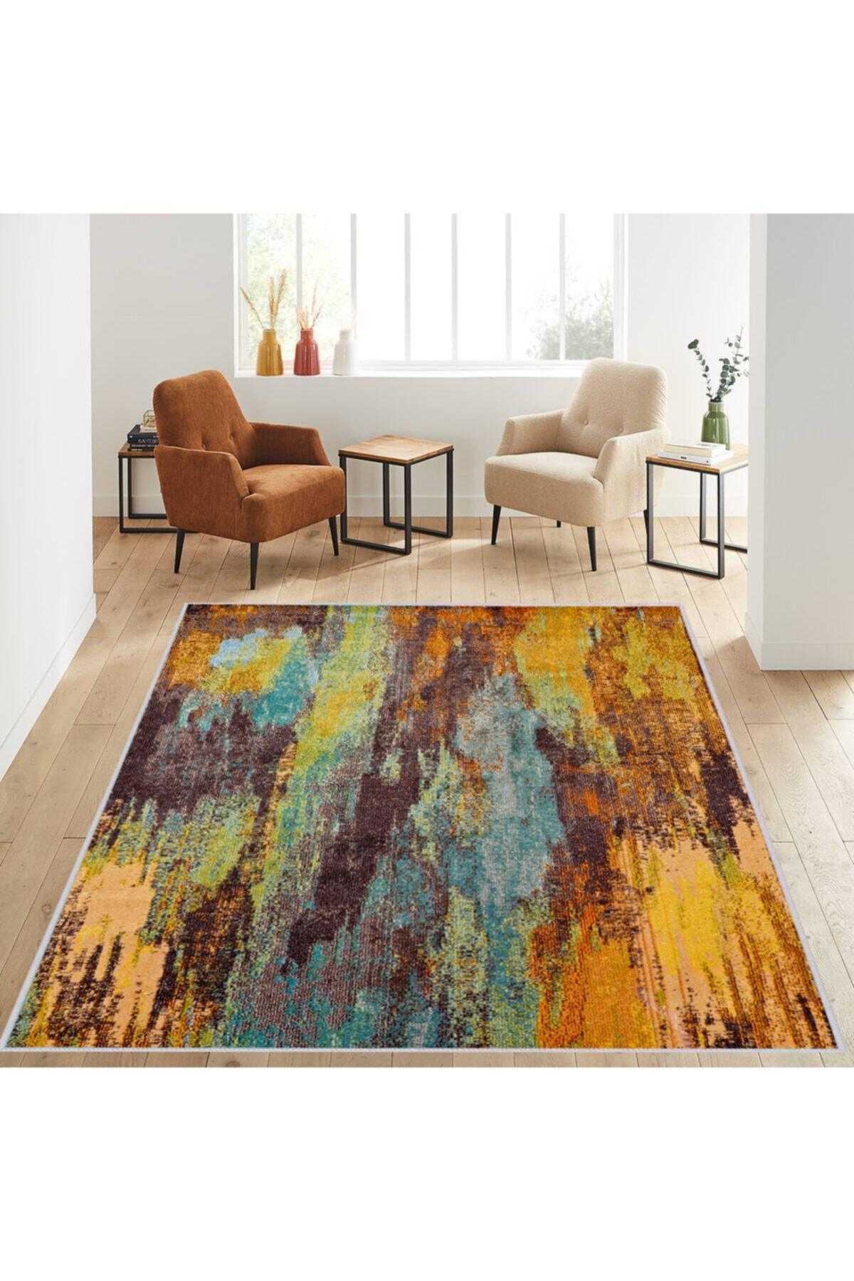 

Моющийся ковер с принтом Rovigo Home RVG1174 50x80 жёлтый