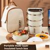 Large Capacity Multi-Layer Lunch Box Stainless Steel Instant Noodle Bowl  Kitchen Supplies
